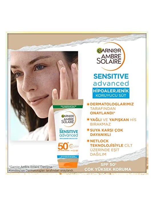 GARNIER Ambre Solaire Sensitive Latte Ipoallergenico SPF50