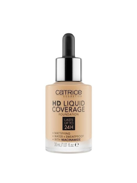 Catrice HD LIQUID COVERAGE FOUNDATION dura fino a 24h 036nocciola 30ml donna Catrice www.essenzetotalstyle.com 