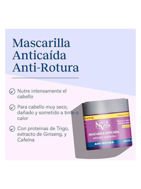 Natur Vital MASCHERA ANTICADUTA trattamento capillare antirottura 500ml unisex