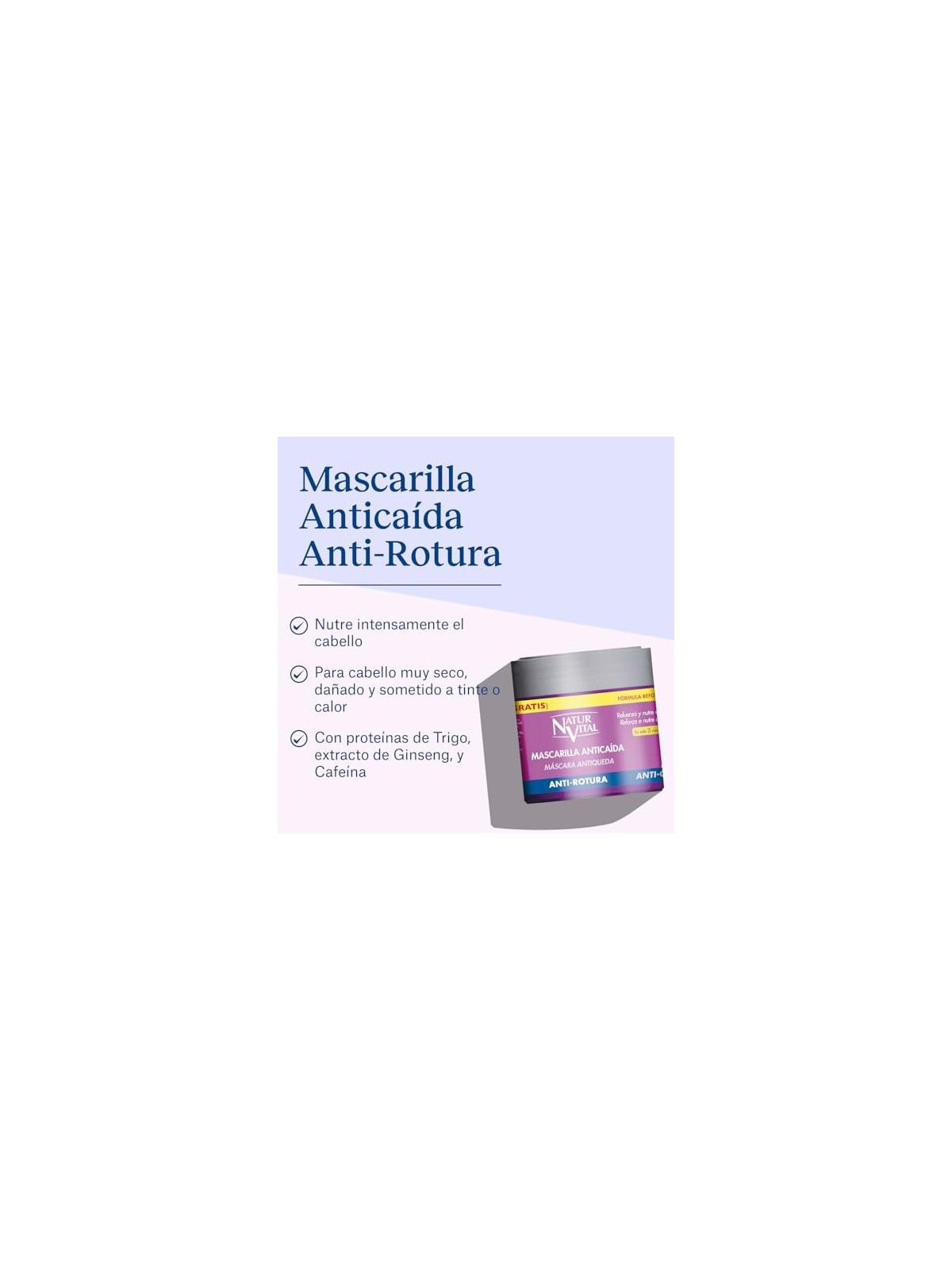 Natur Vital MASCHERA ANTICADUTA trattamento capillare antirottura 500ml unisex