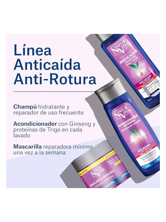 Natur Vital MASCHERA ANTICADUTA trattamento capillare antirottura 500ml unisex