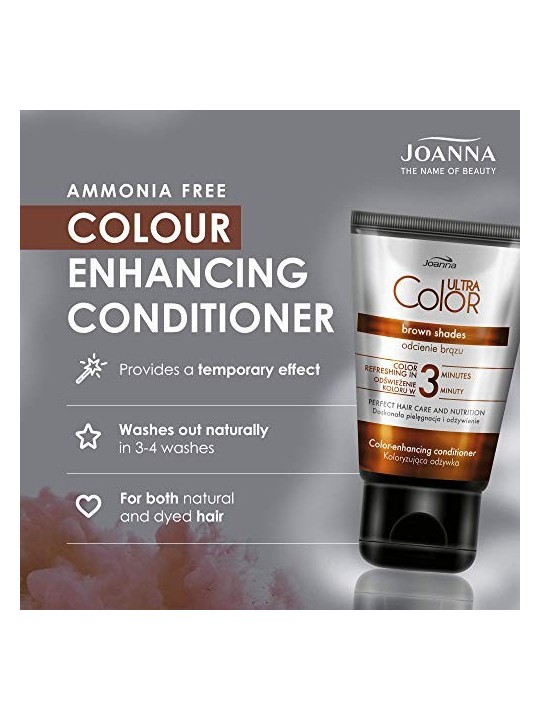 JOANNA Ultra Color ColorEnhancing Conditioner balsamo colorante castano caldo Tonalit Marrone