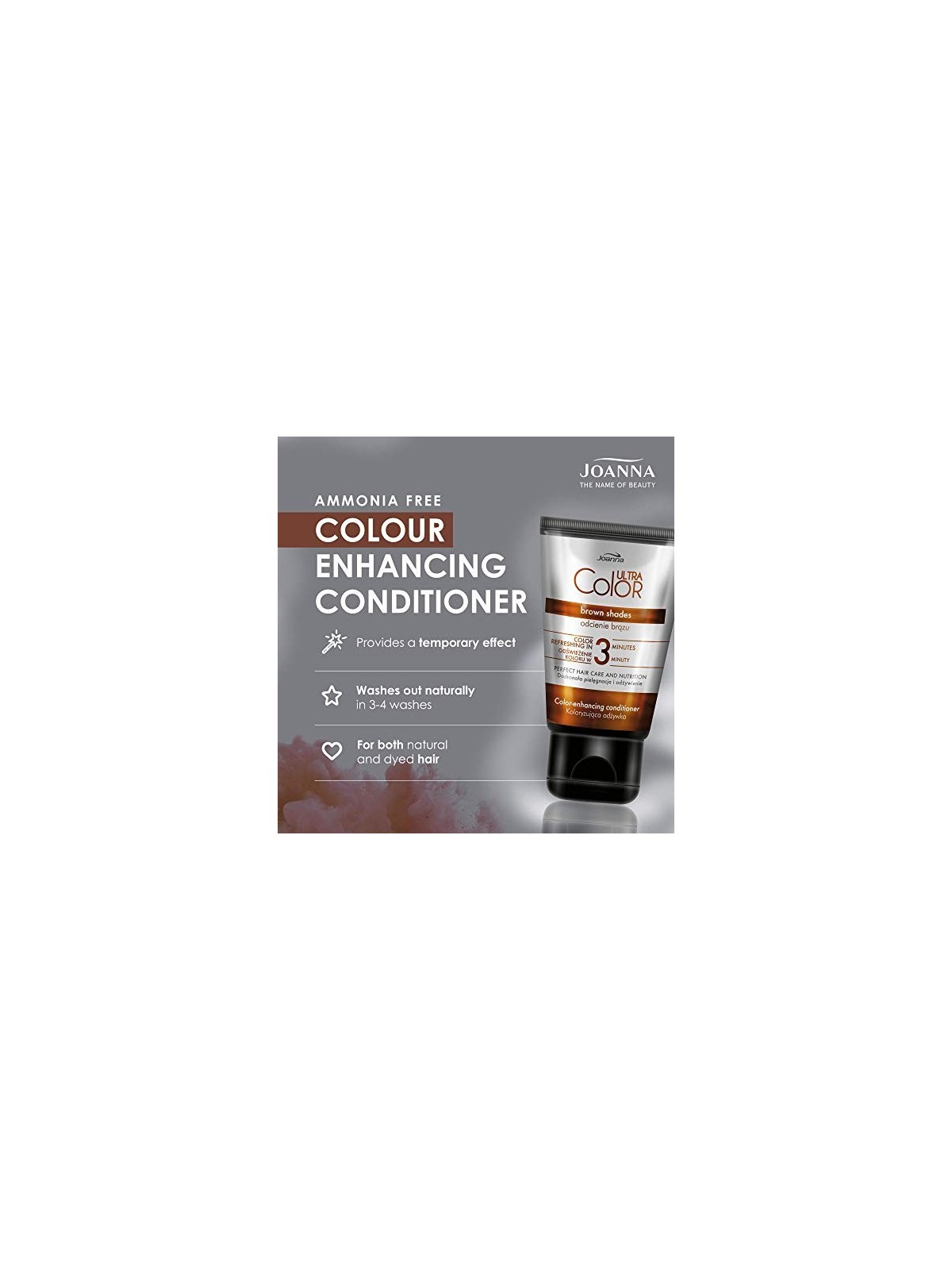 JOANNA Ultra Color ColorEnhancing Conditioner balsamo colorante castano caldo Tonalit Marrone