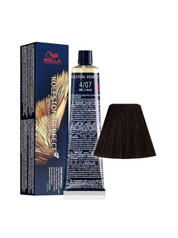 Wella Koleston Perfect Me 4/07 Tinta Permanente per Capelli 407 Castano Medio Naturale Marrone 60ml donna