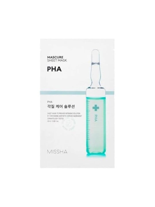 Maschera in tessuto esfoliante e detergente con acidi PHA 28ml