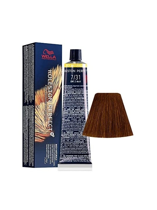 Wella Koleston Perfect Me 7/31 Tinta Permanente Capelli 731 Biondo Medio Oro Cenere 60ml