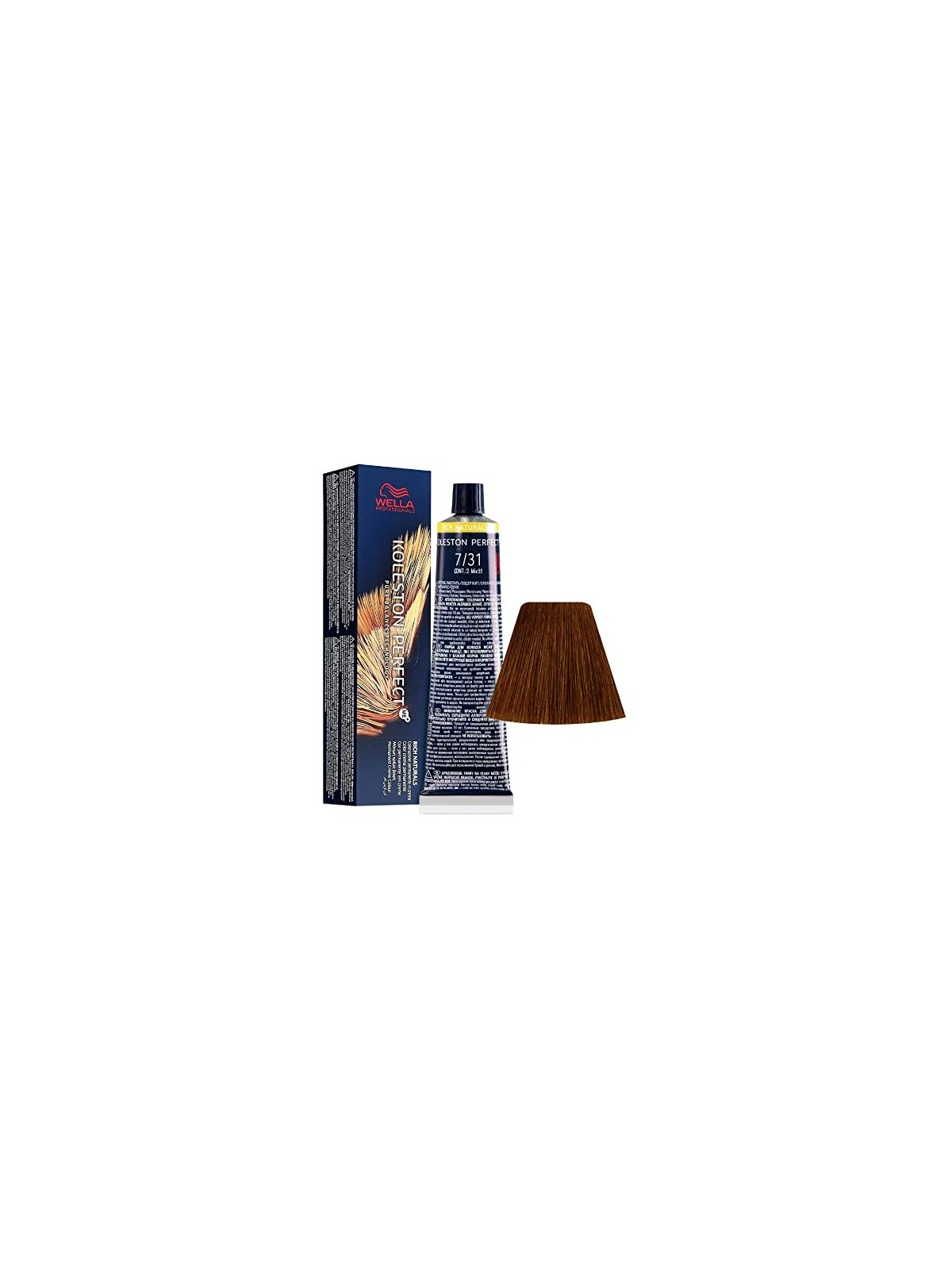 Wella Koleston Perfect Me 7/31 Tinta Permanente Capelli 731 Biondo Medio Oro Cenere 60ml