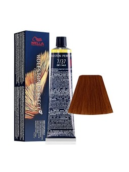 Wella Koleston Perfect Me 7/37 Tinta Permanente Capelli 737 Biondo Medio Dorato Marrone 60ml