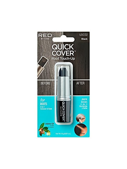 Kiss My Face Stick per ritocco capelli grigi Quick Cover 6 g donna Black