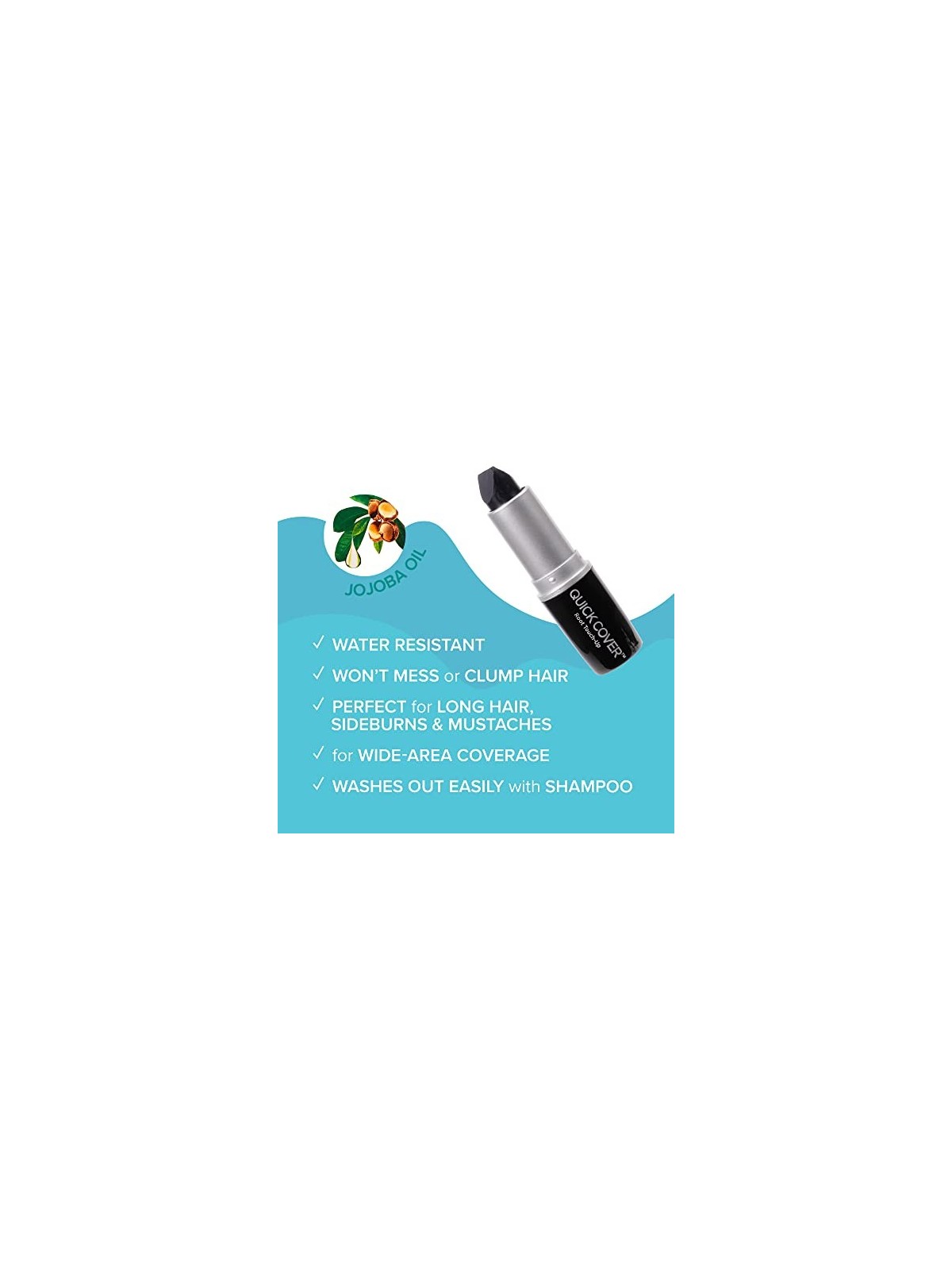 Kiss My Face Stick per ritocco capelli grigi Quick Cover 6 g donna Black