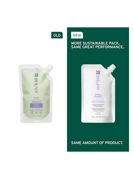 Biolage Matrix Hydra Source Pack Trattamento Profondo Maschera per Capelli Secchi Donna 100ml: idratazione intensa per capelli s