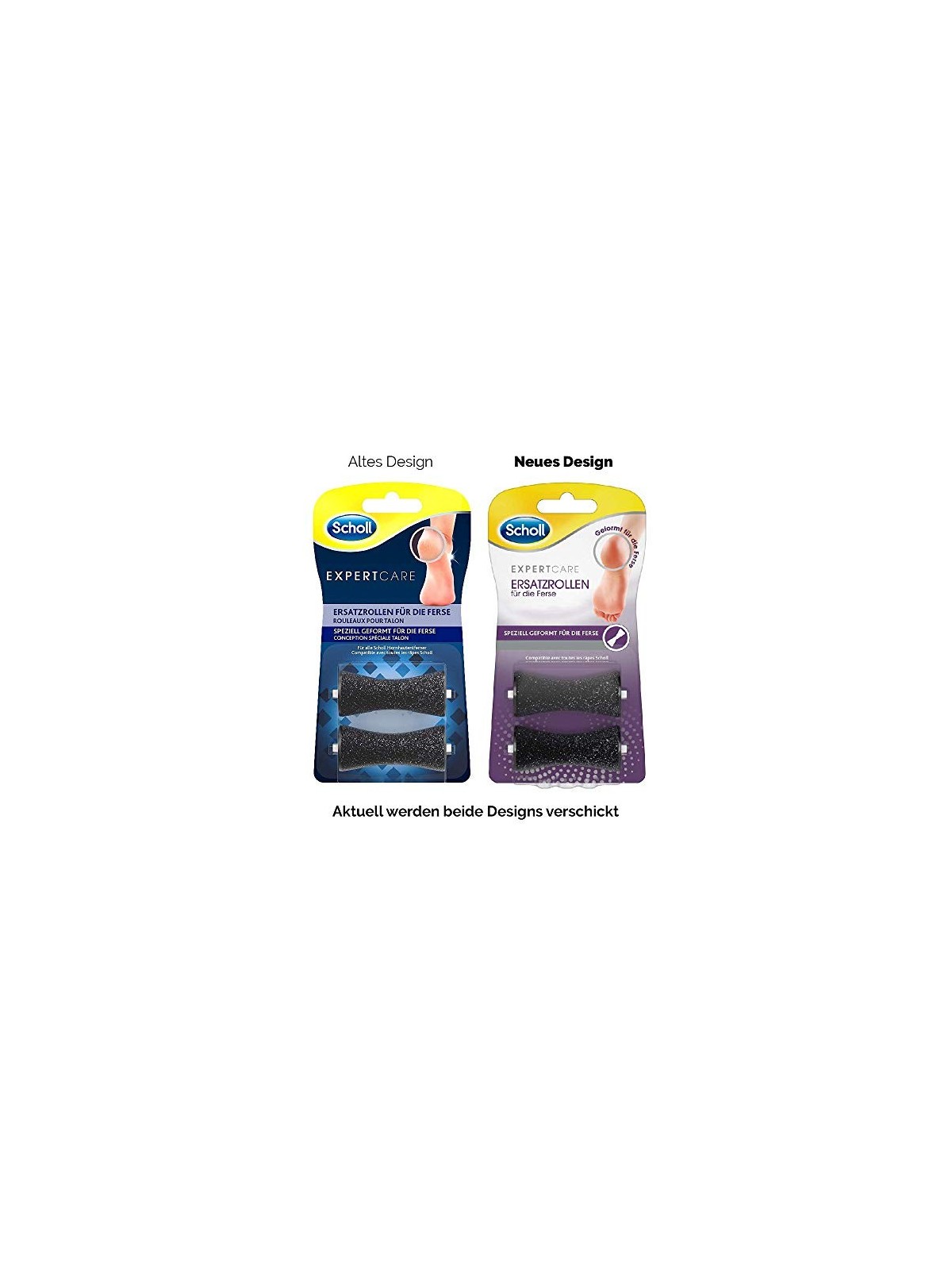 Scholl Velvet Smooth 2 pezzi Testina rotativa per talloni screpolati donna