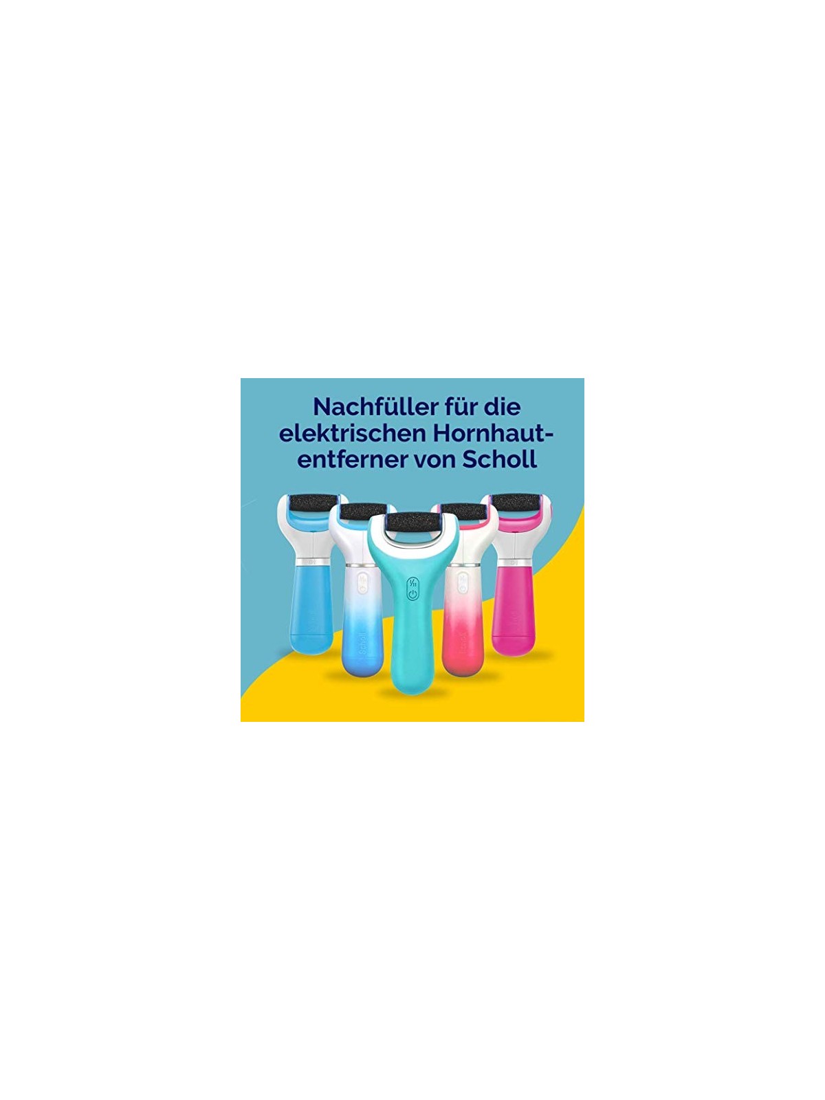 Scholl Velvet Smooth 2 pezzi Testina rotativa per talloni screpolati donna