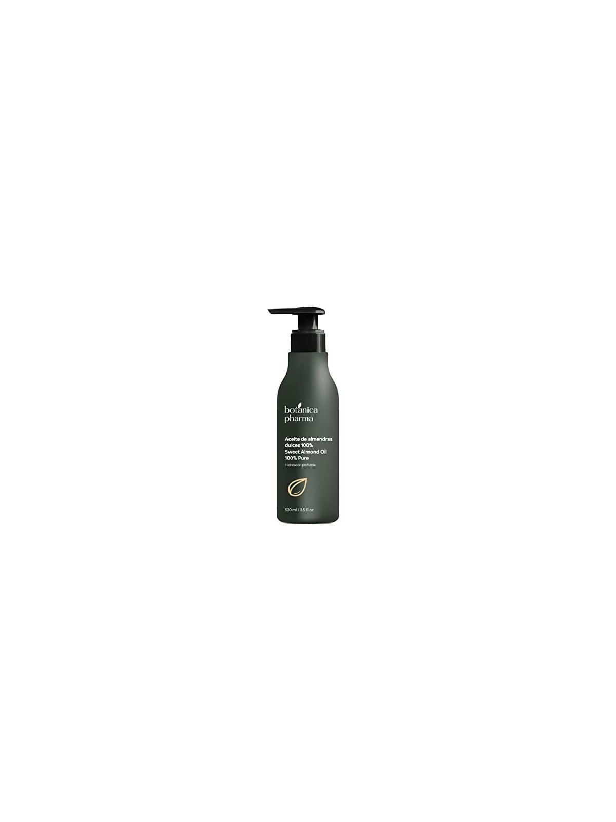 BOTANICAPHARMA Olio di mandorle puro per viso corpo e capelli pompetta da 500ml
