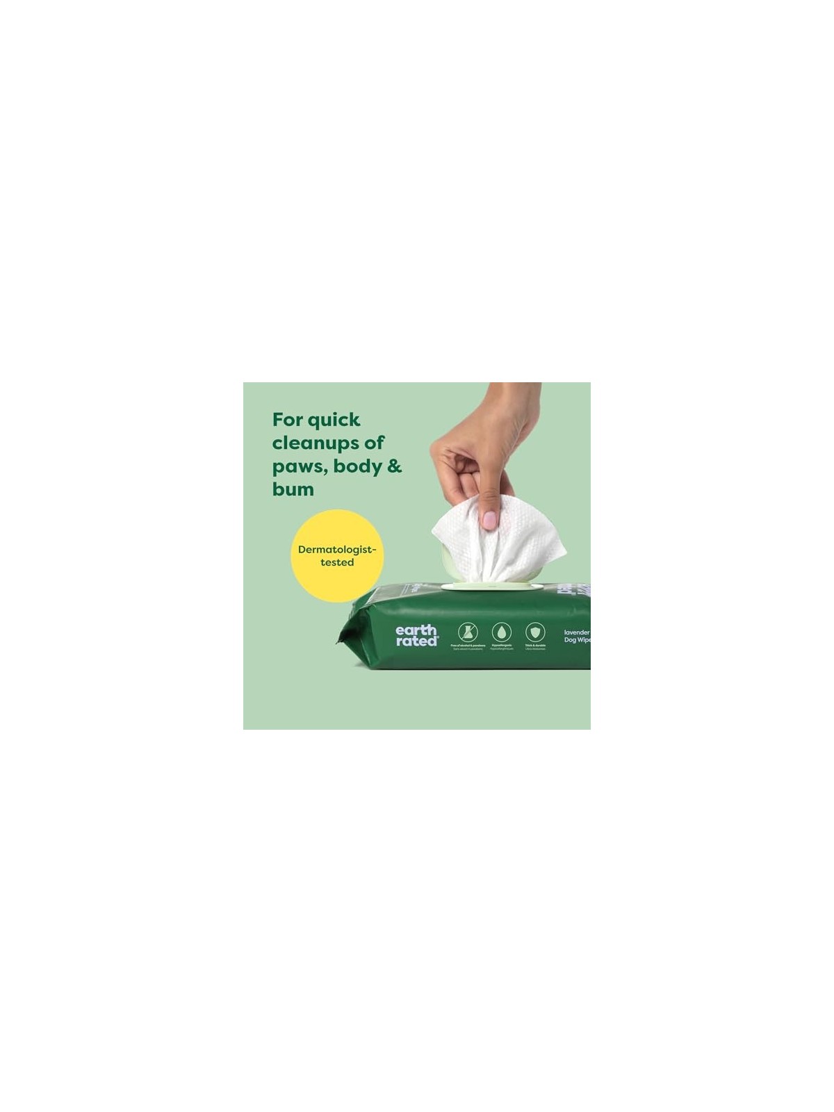 Earth Rated PET WIPES bio lavanda 100 unit