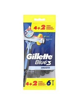 GILLETTE Blue3 Rasoi usa e getta lisci 6 pz