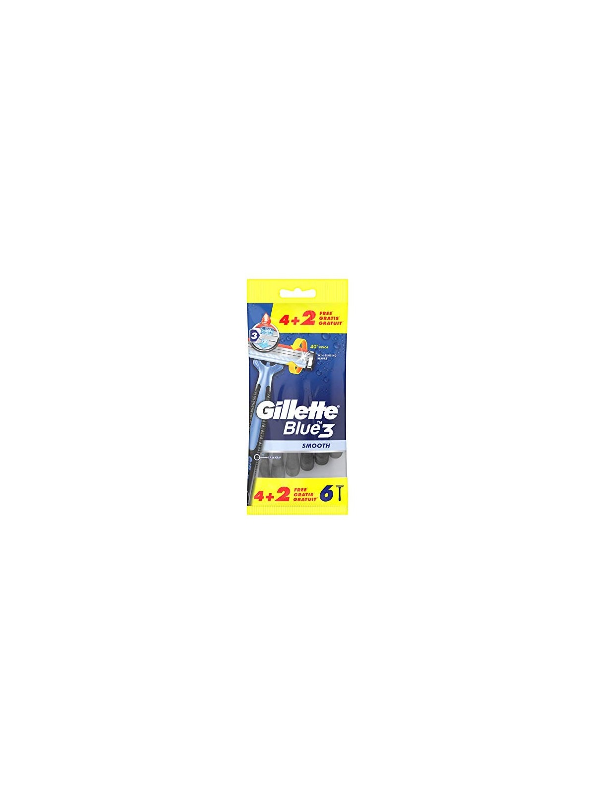 GILLETTE Blue3 Rasoi usa e getta lisci 6 pz