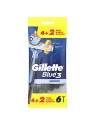 GILLETTE Blue3 Rasoi usa e getta lisci 6 pz