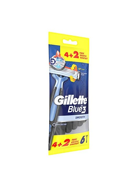 GILLETTE Blue3 Rasoi usa e getta lisci 6 pz