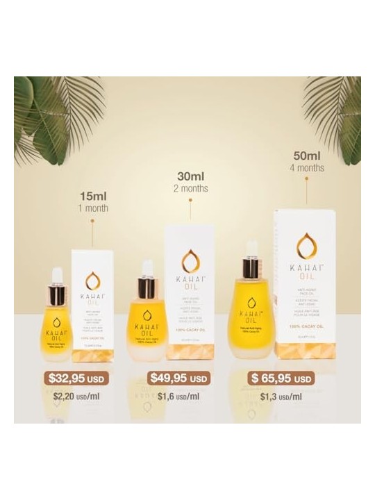 Olio viso Kahai 100 naturale antiinvecchiamento 15ml donna