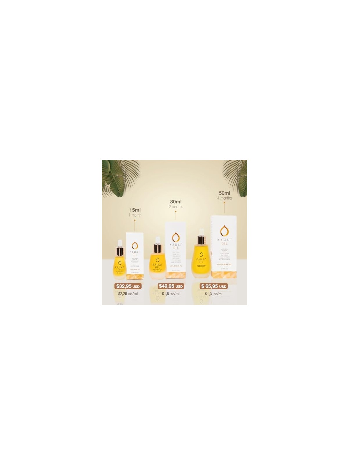 Olio viso Kahai 100 naturale antiinvecchiamento 15ml donna