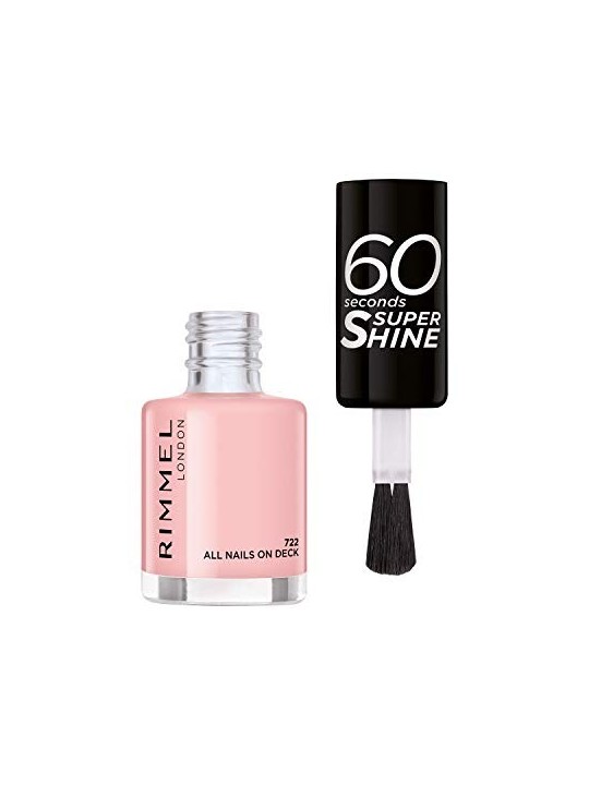 Rimmel 60 Secondi Super Shine Smalto per unghie 8 ml donna 722 All Nails On Deck