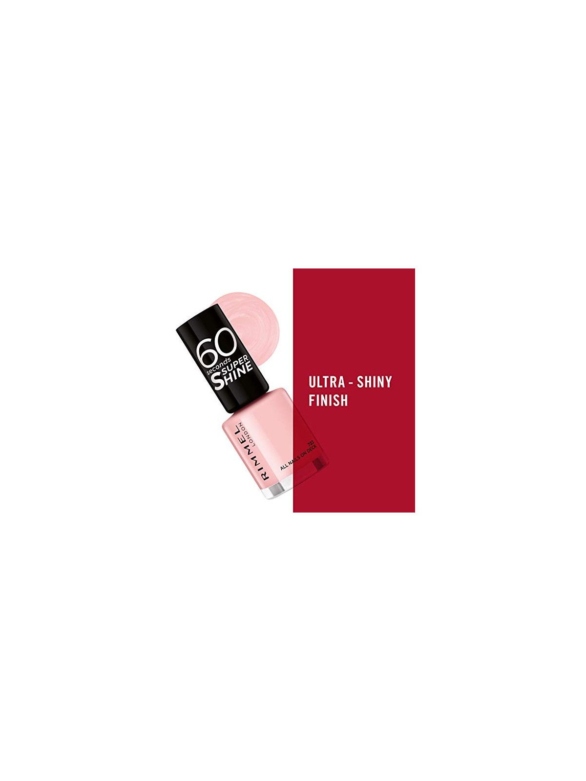 Rimmel 60 Secondi Super Shine Smalto per unghie 8 ml donna 722 All Nails On Deck