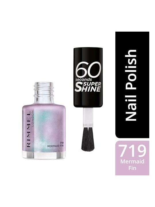 Rimmel 60 Seconds Super Shine Smalto per Unghie 8 ml 719 Pinna Sirena