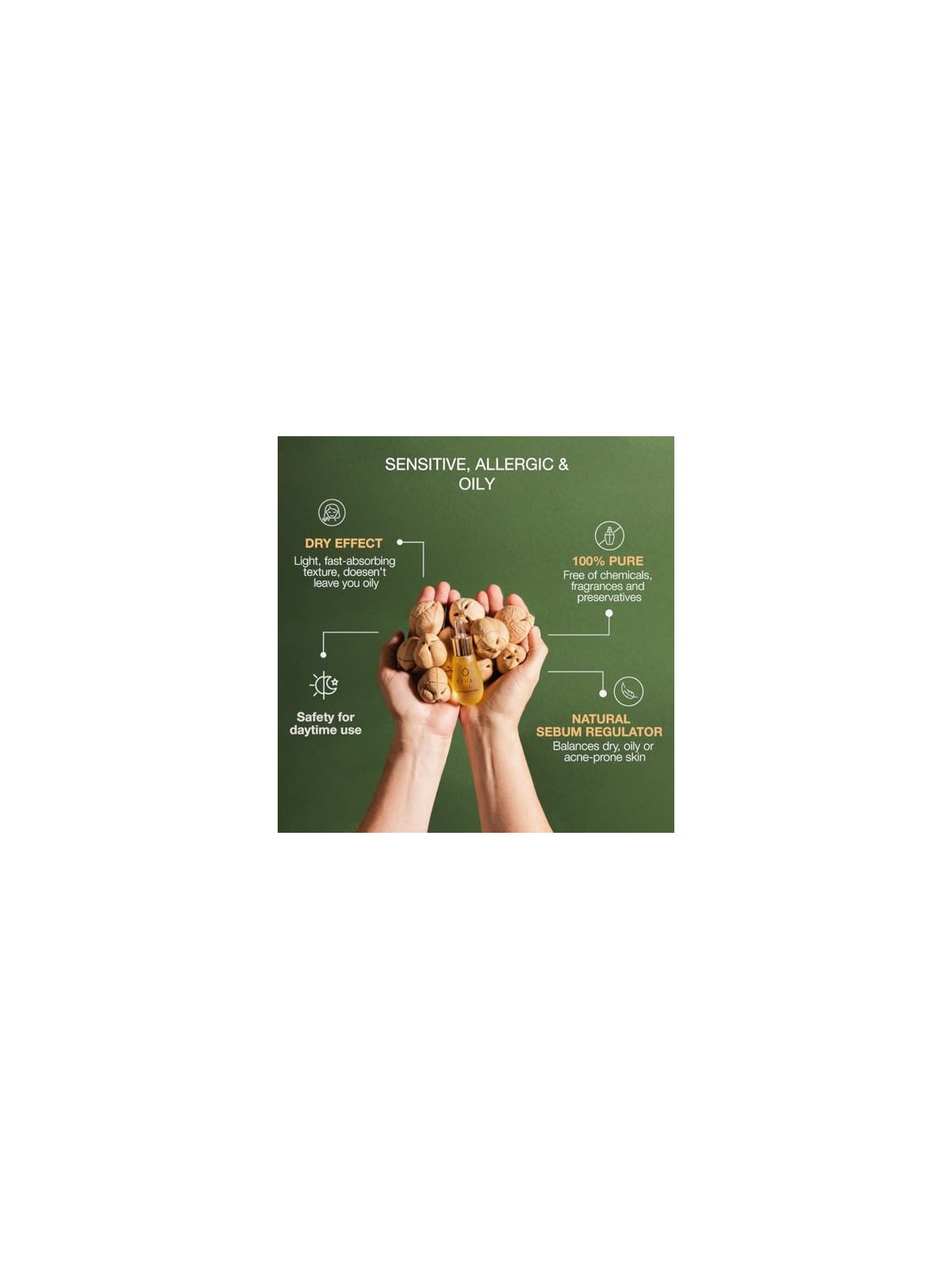 Olio per il Viso Kahai Oil 100 naturale antiinvecchiamento 30ml donna