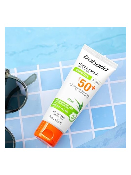 Babaria SOLAR ADN SENSITIVE crema solare viso SPF50 75ml unisex