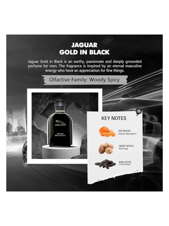 Profumo Jaguar Oro in nero eau de toilette uomo 100ml