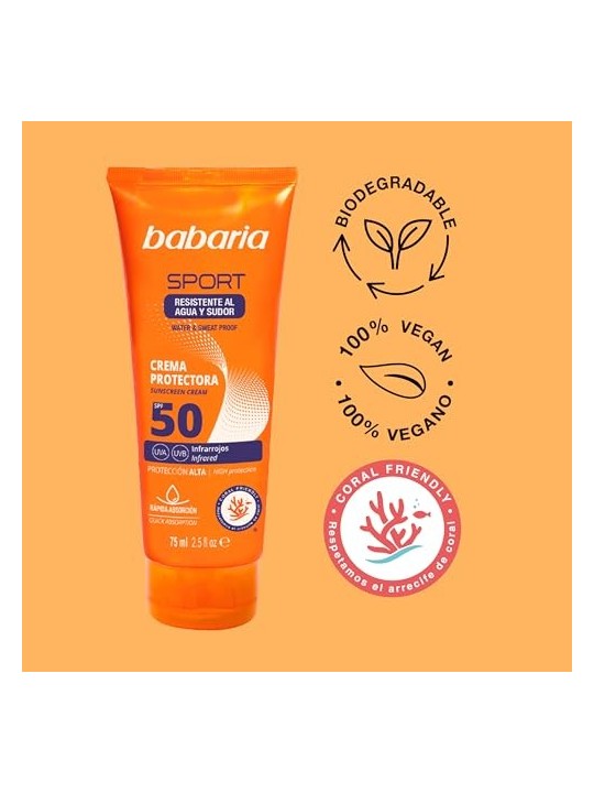 Babaria sport crema spf50 75ml per donna