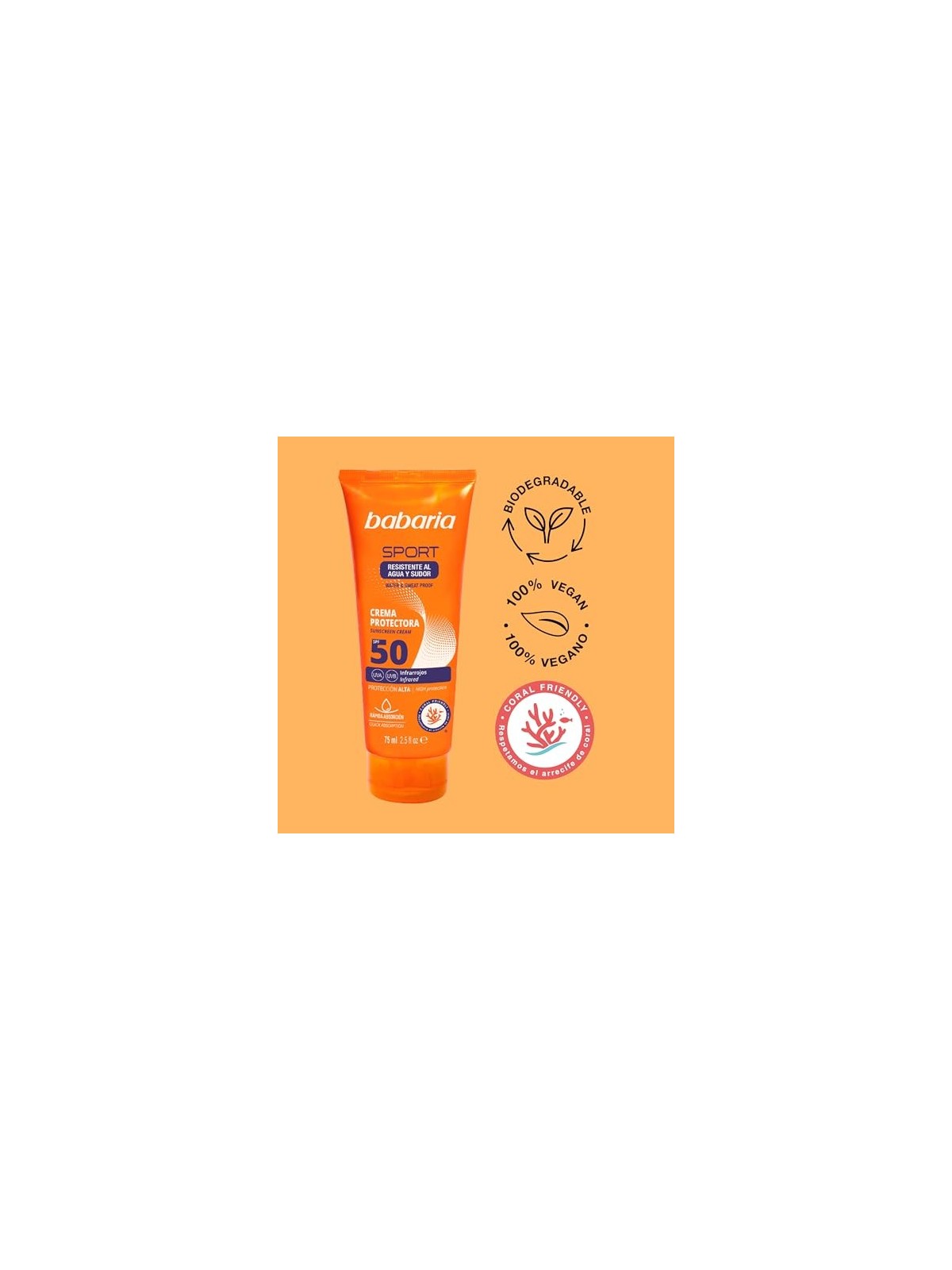 Babaria sport crema spf50 75ml per donna