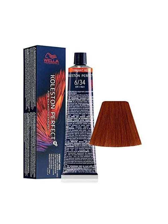 Tinta per capelli Wella Koleston Perfect Me 6/34 Biondo Scuro Dorato Rosso 60ml