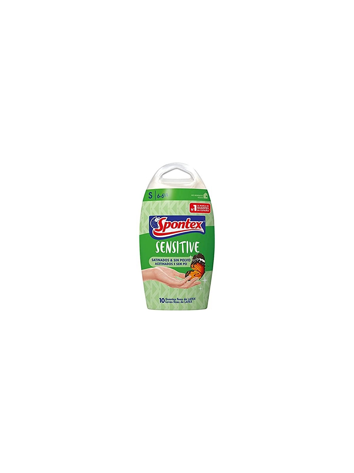 SPONTEX Guanti Sensibili in Lattice Satinati Senza Polvere Taglia S Unisex