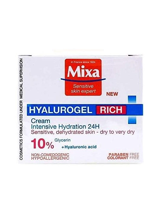 Mixa Intense Hydrating Day Cream Hyalurogel Rich Cream 50ml