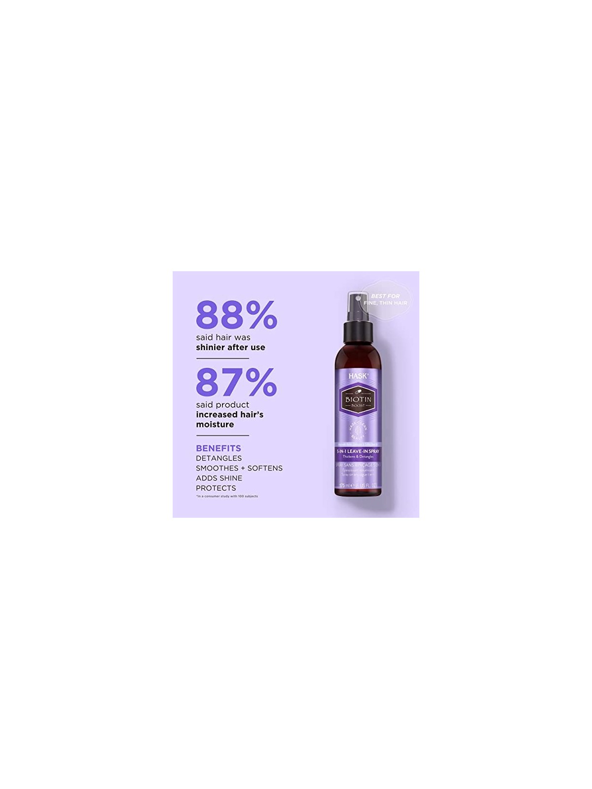 Hask BIOTIN BOOST 5 in 1 spray leavein 177ml unisex
