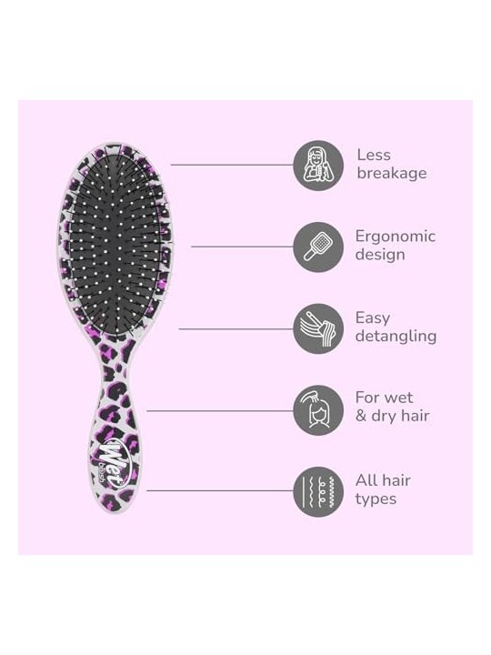 Wet Brush Districante originale Safari Pink Leopard donna