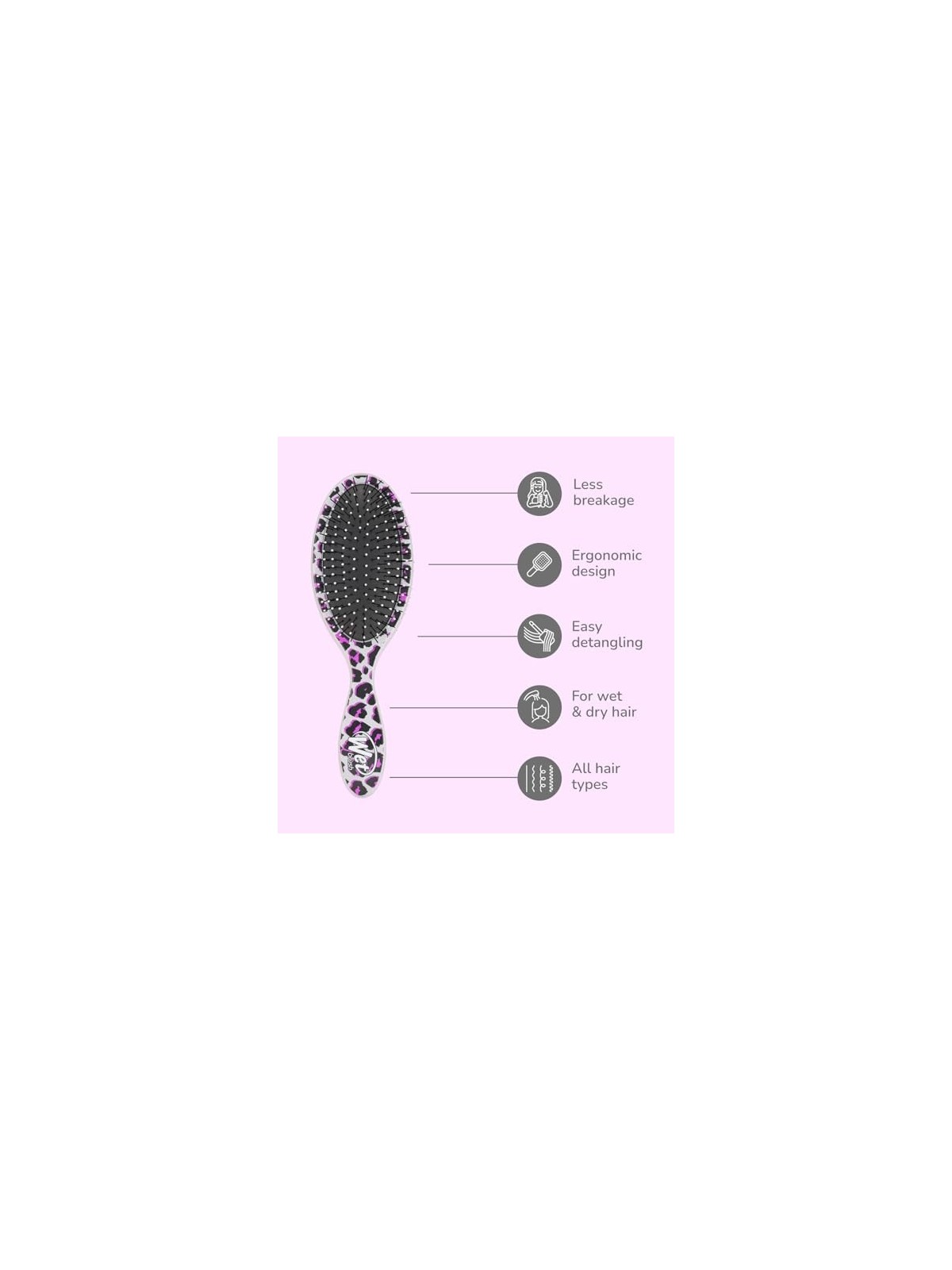 Wet Brush Districante originale Safari Pink Leopard donna
