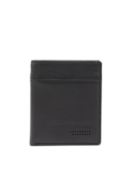 Piquadro Portafoglio Urbano in Pelle Porta Carte di Credito Nero Uomo