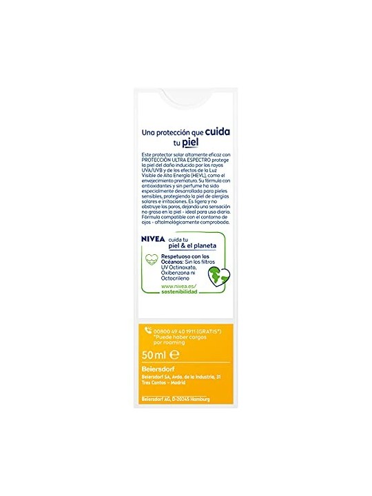 Nivea SUN FACIAL Sensibile SPF50 50ml Unisex