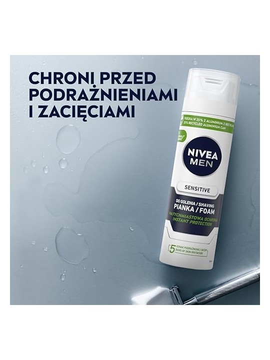 NIVEA Men Sensitive schiuma da barba lenitiva 200ml