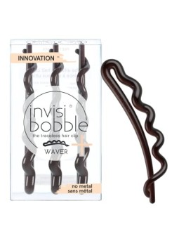 Invisibobble Fermaglio Capelli Onde Elegante Scuro 3 pezzi donna