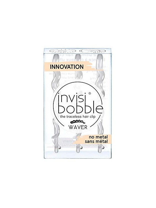 Invisibobble Waves Fermaglio Capelli Crystal Clear 3 pezzi donna