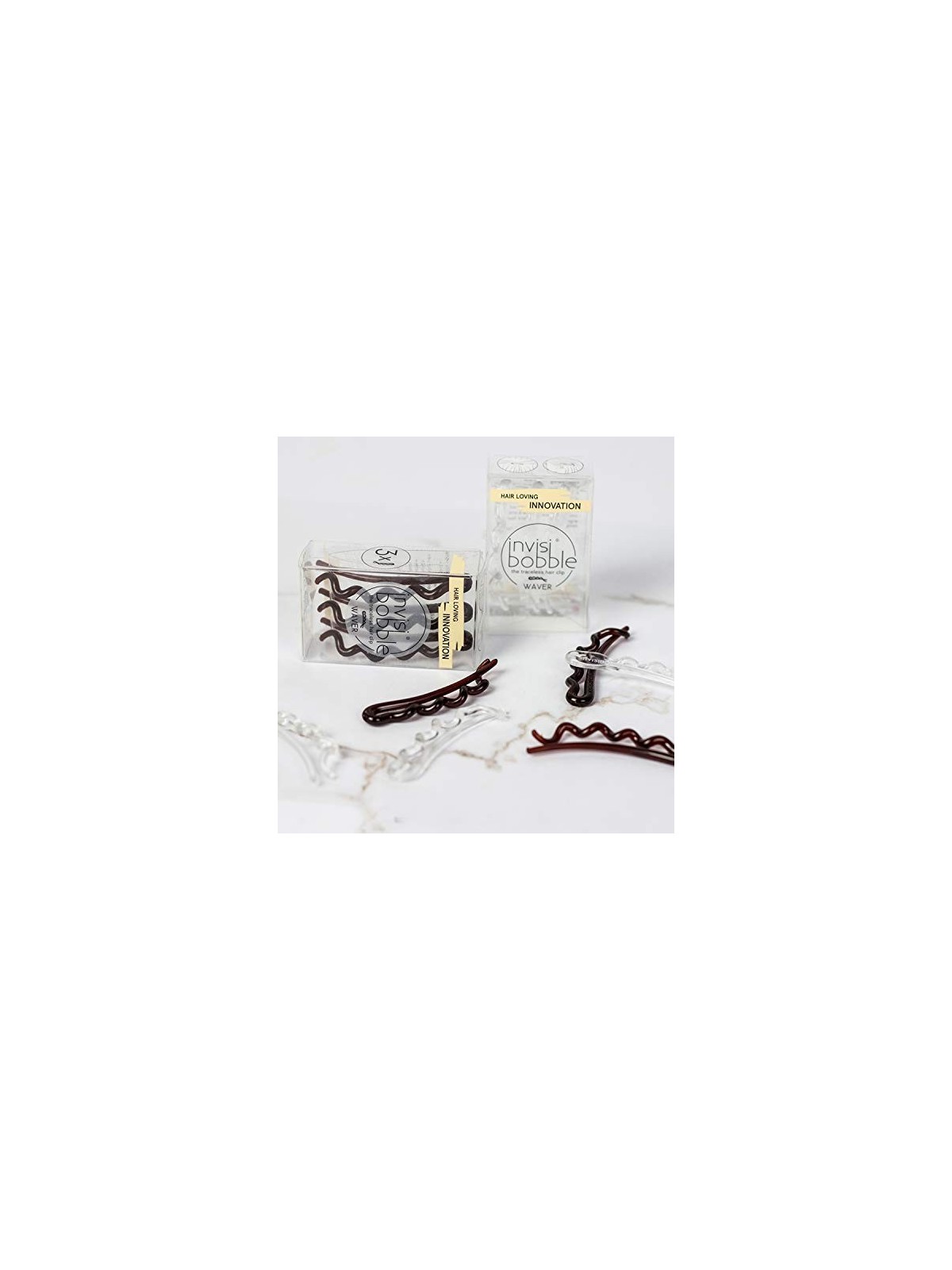 Invisibobble Waves Fermaglio Capelli Crystal Clear 3 pezzi donna