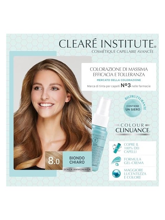 Clear Institute COLOUR CLINUANCE cabellos delicados 80rubio claro 1 unit donna