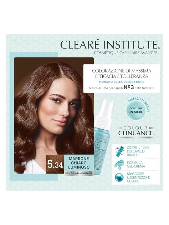 Clear Institute COLOUR CLINUANCE 5.34 Castano chiaro luminoso