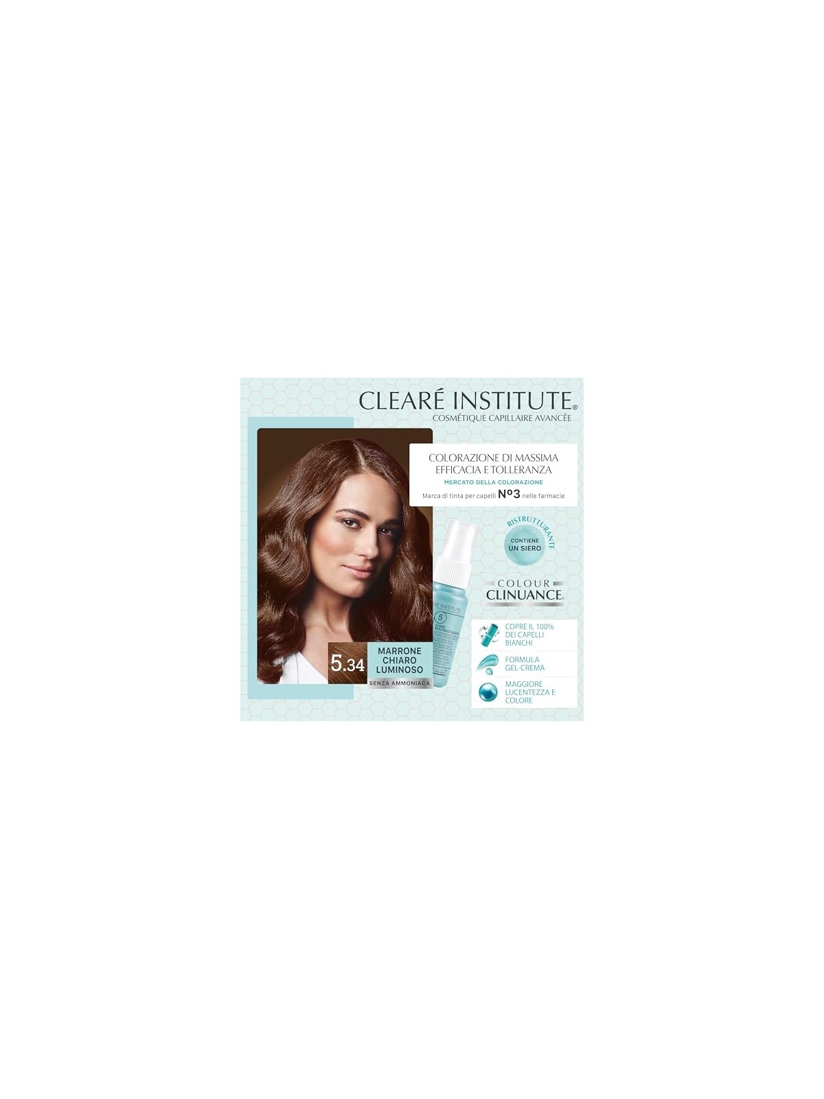 Clear Institute COLOUR CLINUANCE 5.34 Castano chiaro luminoso