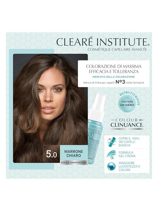 Clear Institute COLOUR CLINUANCE cabellos delicados 50castao claro 1 unit donna