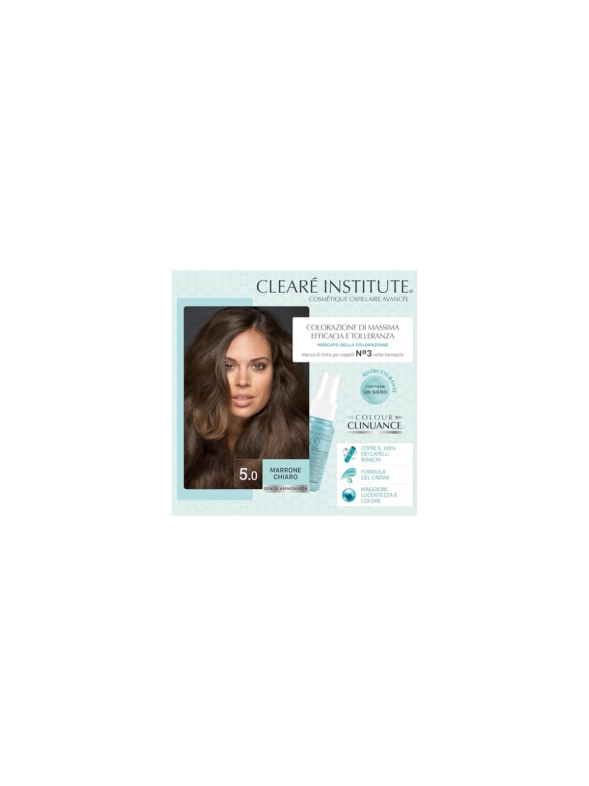 Clear Institute COLOUR CLINUANCE cabellos delicados 50castao claro 1 unit donna